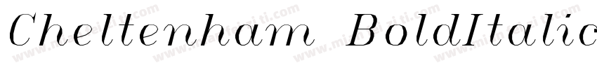 Cheltenham BoldItalicT字体转换